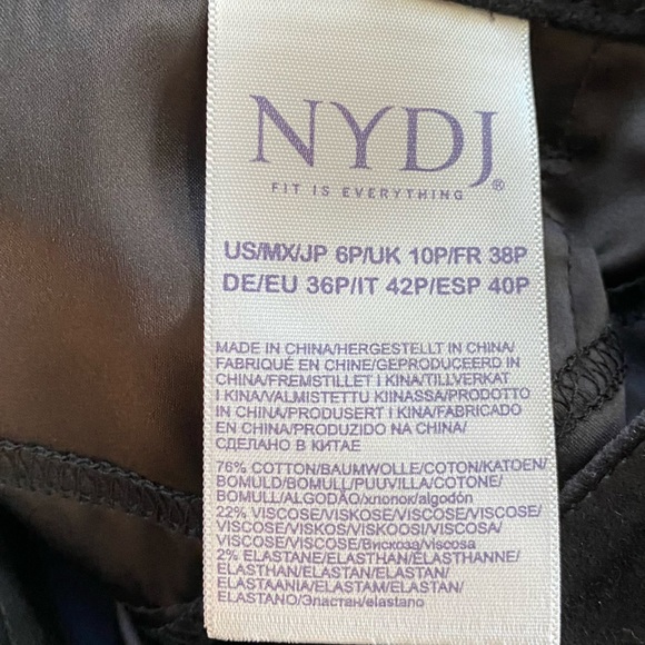 NYDJ  Black Velvet Marilyn Straight Leg Pant - Picture 14 of 14